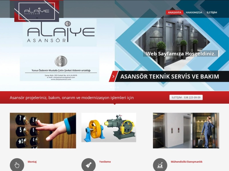 Alaiyeasansor Web Tasarım Masaüstü