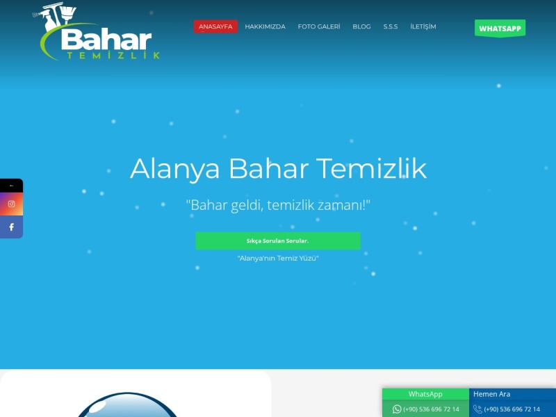 Alanyabahartemizlik Web Tasarım Masaüstü