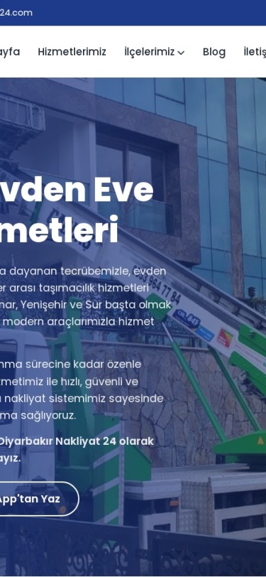 Diyarbakirnakliyat24 Web Tasarım Mobil