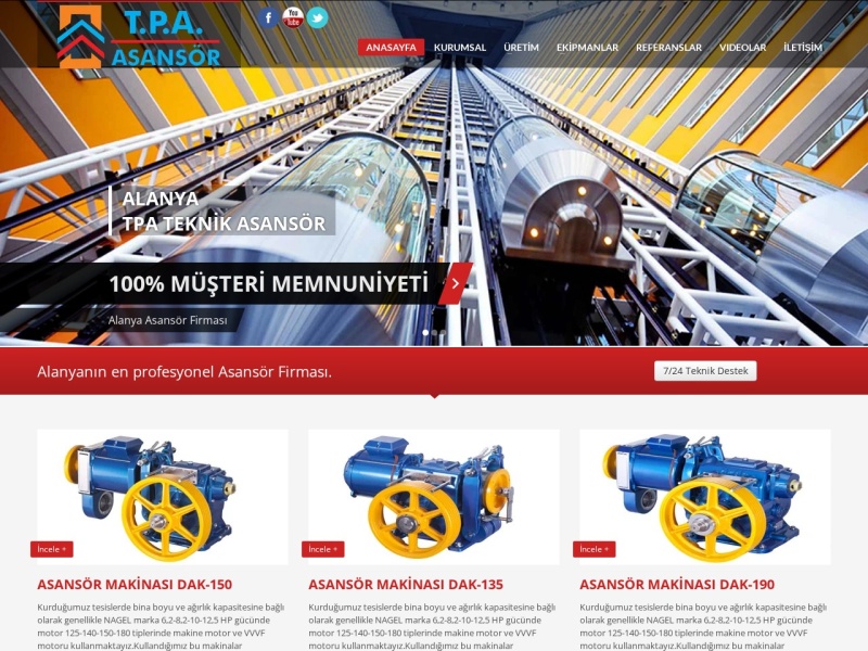 Tpateknikasansor Web Tasarım Masaüstü