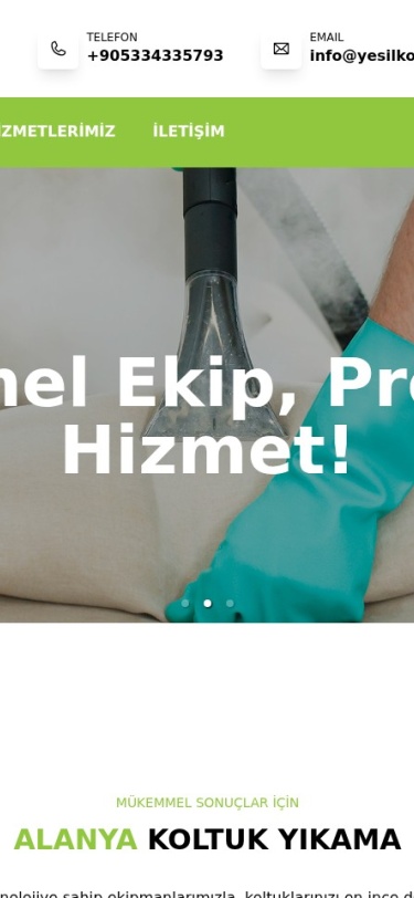 Yesilkoltukyikama Web Tasarım Mobil