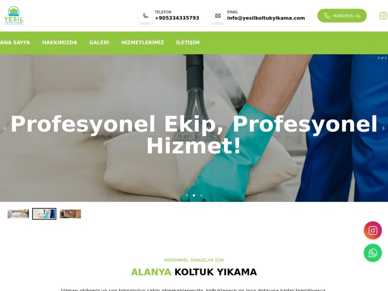 Yesilkoltukyikama Web Tasarım Masaüstü