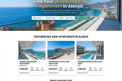 Alanya emlak siteleri için portföy yönetimli web tasarım örneği