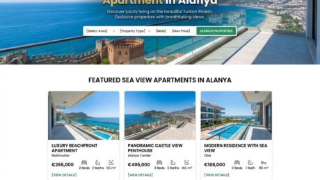 Alanya emlak siteleri için portföy yönetimli web tasarım örneği
