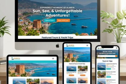 Alanya otelleri için mobil uyumlu ve şık web tasarım örneği